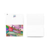 front and inside view of watercolor believe print blank greeting card