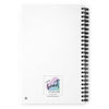 image of back of spiral notebook with Your Heart is Calling logo